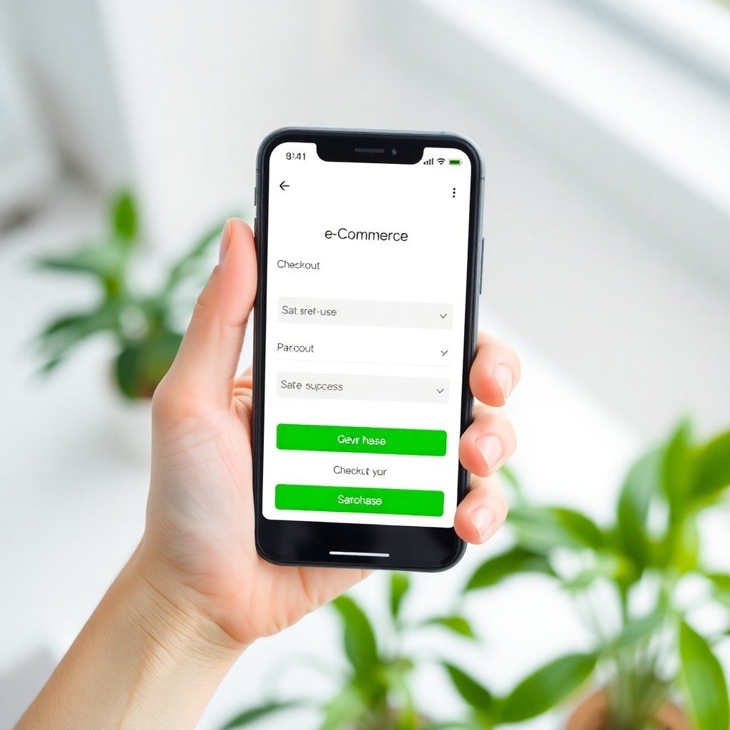 Interface utilisateur mobile fluide conçue pour optimiser le taux de conversion web et simplifier le parcours d'achat.