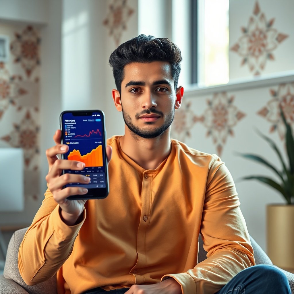 {"prompt":"A high-quality photorealistic shot of a young Moroccan entrepreneur sitting in a modern office that subtly incorporates traditional Moroccan geometric patterns (Zellige) on the walls. The entrepreneur is holding a smartphone displaying a glowing, colorful analytics dashboard and a local SEO map of Morocco with location pins. The atmosphere is professional and forward-thinking, symbolizing digital transformation. Lighting is bright and airy, with soft sunlight streaming through a window, highlighting the determination on the subject's face. Colors include deep tech blue, vibrant orange, and clean white.","originalPrompt":"A high-quality photorealistic shot of a young Moroccan entrepreneur sitting in a modern office that subtly incorporates traditional Moroccan geometric patterns (Zellige) on the walls. The entrepreneur is holding a smartphone displaying a glowing, colorful analytics dashboard and a local SEO map of Morocco with location pins. The atmosphere is professional and forward-thinking, symbolizing digital transformation. Lighting is bright and airy, with soft sunlight streaming through a window, highlighting the determination on the subject's face. Colors include deep tech blue, vibrant orange, and clean white.","width":1024,"height":1024,"seed":42,"model":"flux","safe":false,"quality":"medium","image":[],"transparent":false,"reasoning":"balanced","audio":true,"dimensionsExplicit":true,"has_nsfw_concept":false,"concept":null,"trackingData":{"actualModel":"flux","usage":{"completionImageTokens":1,"totalTokenCount":1}}}