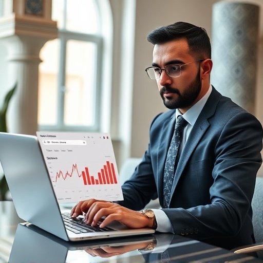 {"prompt":"A professional Moroccan small business owner sitting in a modern, light-filled office in Casablanca, looking concerned at a laptop screen. The screen displays a digital marketing dashboard with red warning indicators, a downward-trending traffic graph, and a search bar with the text 'SEO errors'. The background features subtle Moroccan architectural elements like Zellige tiles on a column. The mood is professional and slightly anxious. High-resolution photography style, soft natural window lighting, depth of field.","originalPrompt":"A professional Moroccan small business owner sitting in a modern, light-filled office in Casablanca, looking concerned at a laptop screen. The screen displays a digital marketing dashboard with red warning indicators, a downward-trending traffic graph, and a search bar with the text 'SEO errors'. The background features subtle Moroccan architectural elements like Zellige tiles on a column. The mood is professional and slightly anxious. High-resolution photography style, soft natural window lighting, depth of field.","width":512,"height":512,"seed":42,"model":"flux","safe":false,"quality":"medium","image":[],"transparent":false,"reasoning":"balanced","audio":true,"dimensionsExplicit":true,"has_nsfw_concept":false,"concept":null,"trackingData":{"actualModel":"flux","usage":{"completionImageTokens":1,"totalTokenCount":1}}}
