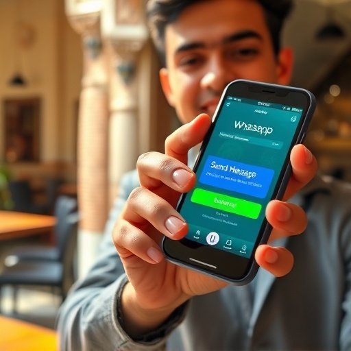 {"prompt":"A high-angle close-up shot of a young Moroccan professional holding a smartphone in a modern cafe in Casablanca. The phone screen displays a Facebook advertisement with a 'Send Message' button that transitions into a WhatsApp chat interface. Warm, natural afternoon lighting illuminates the scene, highlighting the mobile-first behavior. The setting includes subtle Moroccan architectural details in the background. Colors are vibrant, featuring Facebook blue and WhatsApp green. The mood is dynamic and connected.","originalPrompt":"A high-angle close-up shot of a young Moroccan professional holding a smartphone in a modern cafe in Casablanca. The phone screen displays a Facebook advertisement with a 'Send Message' button that transitions into a WhatsApp chat interface. Warm, natural afternoon lighting illuminates the scene, highlighting the mobile-first behavior. The setting includes subtle Moroccan architectural details in the background. Colors are vibrant, featuring Facebook blue and WhatsApp green. The mood is dynamic and connected.","width":512,"height":512,"seed":42,"model":"flux","safe":false,"quality":"medium","image":[],"transparent":false,"reasoning":"balanced","audio":true,"dimensionsExplicit":true,"has_nsfw_concept":false,"concept":null,"trackingData":{"actualModel":"flux","usage":{"completionImageTokens":1,"totalTokenCount":1}}}