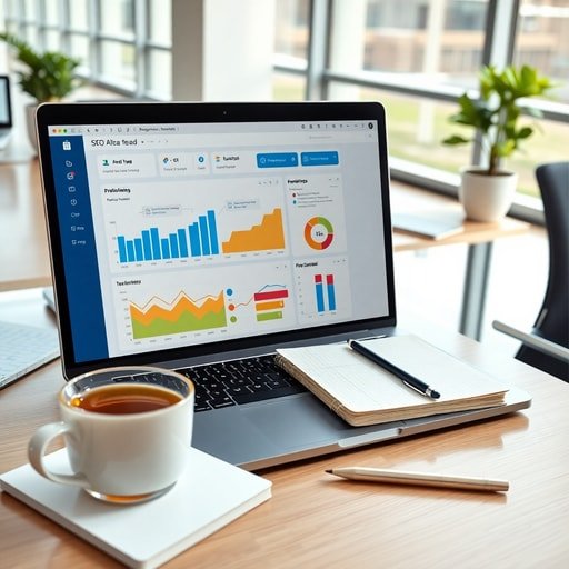 {"prompt":"A high-angle shot of a modern workspace featuring a laptop screen displaying a colorful SEO analytics dashboard with graphs, traffic charts, and a technical checklist. Beside the laptop is a cup of mint tea and a notebook with a pen. The setting is a bright, clean office with large windows letting in soft natural daylight. The color palette consists of professional blues, whites, and warm wood tones. The mood is focused, analytical, and productive.","originalPrompt":"A high-angle shot of a modern workspace featuring a laptop screen displaying a colorful SEO analytics dashboard with graphs, traffic charts, and a technical checklist. Beside the laptop is a cup of mint tea and a notebook with a pen. The setting is a bright, clean office with large windows letting in soft natural daylight. The color palette consists of professional blues, whites, and warm wood tones. The mood is focused, analytical, and productive.","width":512,"height":512,"seed":42,"model":"flux","safe":false,"quality":"medium","image":[],"transparent":false,"reasoning":"balanced","audio":true,"dimensionsExplicit":true,"isMature":false,"isChild":false,"trackingData":{"actualModel":"flux","usage":{"completionImageTokens":1,"totalTokenCount":1}}}