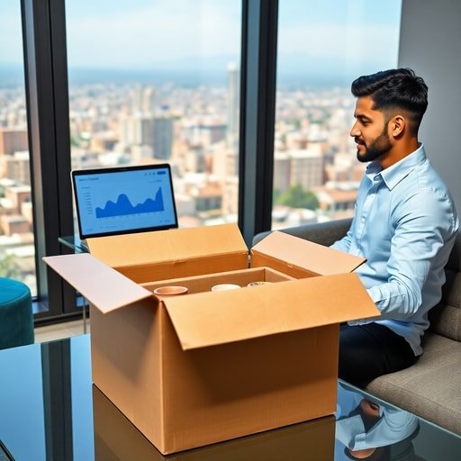 Moroccan entrepreneur managing e-commerce logistics and sales