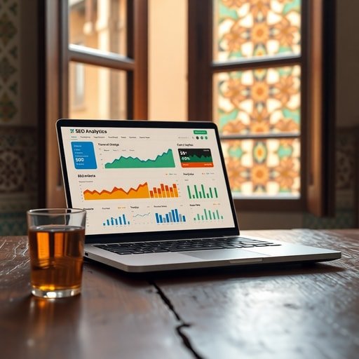 {"prompt":"A high-quality, photorealistic shot of a modern open laptop sitting on a rustic Moroccan table made of dark cedar wood. The screen displays a vibrant, colorful dashboard of SEO analytics, graphs, and traffic data. In the background, out of focus, is a traditional Moroccan window with intricate geometric zellige tile patterns in terracotta and turquoise. A glass of mint tea sits next to the laptop. The lighting is natural and warm, streaming through the window, creating a blend of traditional ambiance and modern digital business focus.","originalPrompt":"A high-quality, photorealistic shot of a modern open laptop sitting on a rustic Moroccan table made of dark cedar wood. The screen displays a vibrant, colorful dashboard of SEO analytics, graphs, and traffic data. In the background, out of focus, is a traditional Moroccan window with intricate geometric zellige tile patterns in terracotta and turquoise. A glass of mint tea sits next to the laptop. The lighting is natural and warm, streaming through the window, creating a blend of traditional ambiance and modern digital business focus.","width":512,"height":512,"seed":42,"model":"flux","safe":false,"quality":"medium","image":[],"transparent":false,"reasoning":"balanced","audio":true,"dimensionsExplicit":true,"isMature":false,"isChild":false,"trackingData":{"actualModel":"flux","usage":{"completionImageTokens":1,"totalTokenCount":1}}}