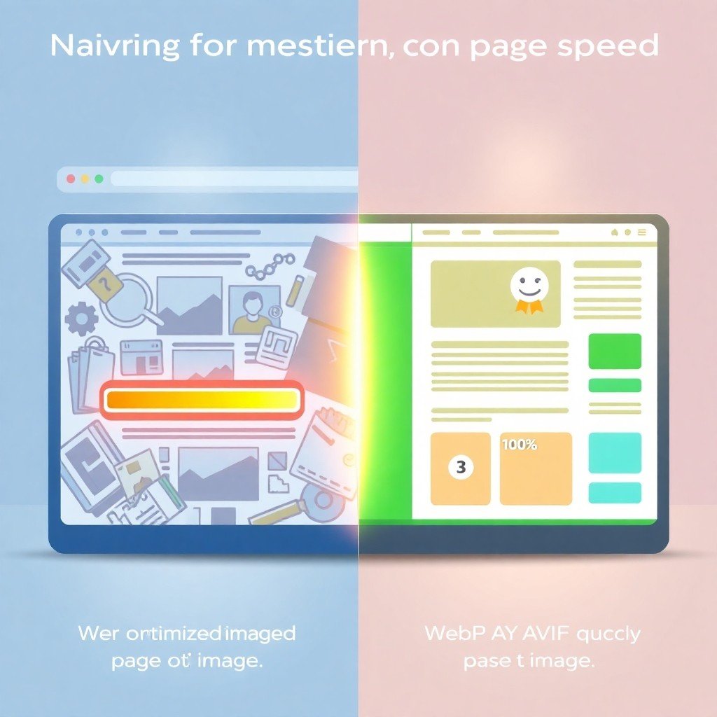 {"prompt":"A splitscreen illustration showing the impact of image optimization on page speed. On the left, a cluttered webpage with large, unoptimized images causing a slow loading bar and a frustrated user icon; on the right, the same page with sleek, compressed WebP/AVIF images, a fast loading bar reaching 100% quickly, and a smiling user. The scene uses a modern tech palette: cool blues and greys on the left, vibrant greens and oranges on the right, with soft directional lighting that highlights the loading bars and subtle lens flare to convey speed.","originalPrompt":"A splitscreen illustration showing the impact of image optimization on page speed. On the left, a cluttered webpage with large, unoptimized images causing a slow loading bar and a frustrated user icon; on the right, the same page with sleek, compressed WebP/AVIF images, a fast loading bar reaching 100% quickly, and a smiling user. The scene uses a modern tech palette: cool blues and greys on the left, vibrant greens and oranges on the right, with soft directional lighting that highlights the loading bars and subtle lens flare to convey speed.","width":1024,"height":1024,"seed":42,"model":"flux","safe":false,"quality":"medium","image":[],"transparent":false,"reasoning":"balanced","audio":true,"dimensionsExplicit":true,"isMature":false,"isChild":false,"trackingData":{"actualModel":"flux","usage":{"completionImageTokens":1,"totalTokenCount":1}}}
