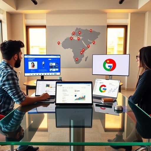 {"prompt":"A modern Moroccan office workspace with a young marketing team gathered around a sleek glass table. On the table, a large laptop displays the Facebook Ads Manager dashboard, while a second screen shows the Google Ads interface. Behind them, a wall map of Morocco highlights major cities (Casablanca, Marrakech, Rabat, Tangier) with glowing pins. The room is bathed in natural daylight from floortoceiling windows, casting warm golden light, and the color palette mixes the deep blue of Facebook, the vibrant red of Google, and earthy Moroccan tones. The mood is focused and collaborative, emphasizing strategic decisionmaking.","originalPrompt":"A modern Moroccan office workspace with a young marketing team gathered around a sleek glass table. On the table, a large laptop displays the Facebook Ads Manager dashboard, while a second screen shows the Google Ads interface. Behind them, a wall map of Morocco highlights major cities (Casablanca, Marrakech, Rabat, Tangier) with glowing pins. The room is bathed in natural daylight from floortoceiling windows, casting warm golden light, and the color palette mixes the deep blue of Facebook, the vibrant red of Google, and earthy Moroccan tones. The mood is focused and collaborative, emphasizing strategic decisionmaking.","width":512,"height":512,"seed":42,"model":"flux","safe":false,"quality":"medium","image":[],"transparent":false,"reasoning":"balanced","audio":true,"dimensionsExplicit":true,"isMature":false,"isChild":false,"trackingData":{"actualModel":"flux","usage":{"completionImageTokens":1,"totalTokenCount":1}}}