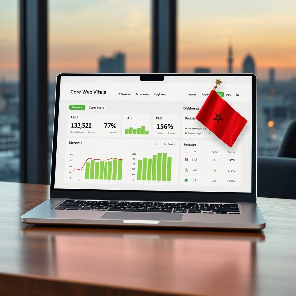 {"prompt":"A highresolution photorealistic image of a modern office setting: a sleek silver laptop sits on a polished wooden desk. The laptop screen displays a vibrant dashboard of Core Web Vitals metrics (LCP, FID, CLS) with clear numeric values, green progress bars, and intuitive icons. A small Moroccan flag is pinned in the corner of the screen, and the background shows a subtle silhouette of the Casablanca skyline at dusk, with warm reflections on glass windows. The overall composition conveys professional data analysis in a distinctly Moroccan context.","originalPrompt":"A highresolution photorealistic image of a modern office setting: a sleek silver laptop sits on a polished wooden desk. The laptop screen displays a vibrant dashboard of Core Web Vitals metrics (LCP, FID, CLS) with clear numeric values, green progress bars, and intuitive icons. A small Moroccan flag is pinned in the corner of the screen, and the background shows a subtle silhouette of the Casablanca skyline at dusk, with warm reflections on glass windows. The overall composition conveys professional data analysis in a distinctly Moroccan context.","width":1024,"height":1024,"seed":42,"model":"flux","safe":false,"quality":"medium","image":[],"transparent":false,"reasoning":"balanced","audio":true,"dimensionsExplicit":true,"has_nsfw_concept":false,"concept":null,"trackingData":{"actualModel":"flux","usage":{"completionImageTokens":1,"totalTokenCount":1}}}