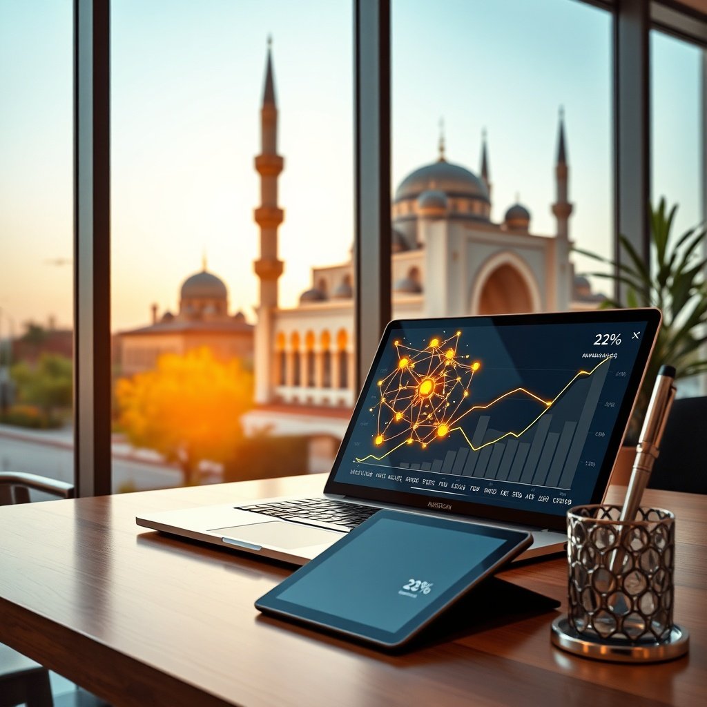 {"prompt":"A modern office desk in Casablanca with a view of the Hassan II Mosque through a large window during golden hour. On the desk, a high-end laptop displays a glowing 3D infographic of a web connection network representing backlinks linking a Moroccan e-commerce store to local news websites. A digital tablet next to the laptop shows a line graph with a 22% upward trend. Warm, professional lighting, corporate yet distinctly Moroccan interior with subtle zellige tile patterns on a pen holder, photorealistic, 8k resolution.","originalPrompt":"A modern office desk in Casablanca with a view of the Hassan II Mosque through a large window during golden hour. On the desk, a high-end laptop displays a glowing 3D infographic of a web connection network representing backlinks linking a Moroccan e-commerce store to local news websites. A digital tablet next to the laptop shows a line graph with a 22% upward trend. Warm, professional lighting, corporate yet distinctly Moroccan interior with subtle zellige tile patterns on a pen holder, photorealistic, 8k resolution.","width":1024,"height":1024,"seed":42,"model":"flux","safe":false,"quality":"medium","image":[],"transparent":false,"reasoning":"balanced","audio":true,"dimensionsExplicit":true,"has_nsfw_concept":false,"concept":null,"trackingData":{"actualModel":"flux","usage":{"completionImageTokens":1,"totalTokenCount":1}}}