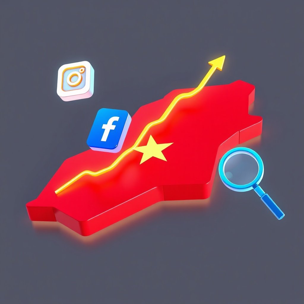 {"prompt":"A futuristic, high-quality 3D illustration of a stylized map of Morocco illuminated with glowing digital connection lines. Floating social media icons (Instagram, Facebook, TikTok) are visually merging with a rising search graph and a magnifying glass symbol. The scene represents the synergy between social signals and search engine rankings. The color palette features deep Moroccan red, tech blue, and gold accents. The lighting is bright, clean, and professional, conveying a sense of strategic digital growth and authority.","originalPrompt":"A futuristic, high-quality 3D illustration of a stylized map of Morocco illuminated with glowing digital connection lines. Floating social media icons (Instagram, Facebook, TikTok) are visually merging with a rising search graph and a magnifying glass symbol. The scene represents the synergy between social signals and search engine rankings. The color palette features deep Moroccan red, tech blue, and gold accents. The lighting is bright, clean, and professional, conveying a sense of strategic digital growth and authority.","width":1024,"height":1024,"seed":42,"model":"flux","safe":false,"quality":"medium","image":[],"transparent":false,"reasoning":"balanced","audio":true,"dimensionsExplicit":true,"has_nsfw_concept":false,"concept":null,"trackingData":{"actualModel":"flux","usage":{"completionImageTokens":1,"totalTokenCount":1}}}