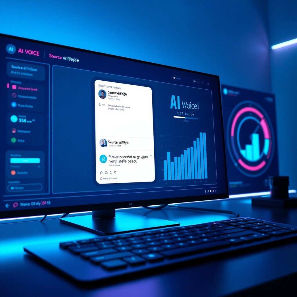 {"prompt":"A sleek futuristic dashboard on a large screen showing an AI chat interface. The AI response highlights a website card labeled 'Source vérifiée', with a small emblem of a checkmark and metadata tags around it. In the background, floating holographic graphs and a circular gauge labeled 'Share of AI Voice' display upward momentum. The color palette combines deep navy blue, electric cyan, and violet neon accents. The mood is authoritative, futuristic, and data-driven. Lighting is soft ambient glow from the screen plus subtle rim light on the keyboard and desk, creating a high-tech professional atmosphere.","originalPrompt":"A sleek futuristic dashboard on a large screen showing an AI chat interface. The AI response highlights a website card labeled 'Source vérifiée', with a small emblem of a checkmark and metadata tags around it. In the background, floating holographic graphs and a circular gauge labeled 'Share of AI Voice' display upward momentum. The color palette combines deep navy blue, electric cyan, and violet neon accents. The mood is authoritative, futuristic, and data-driven. Lighting is soft ambient glow from the screen plus subtle rim light on the keyboard and desk, creating a high-tech professional atmosphere.","width":1024,"height":1024,"seed":42,"model":"flux","safe":false,"quality":"medium","image":[],"transparent":false,"reasoning":"balanced","audio":true,"dimensionsExplicit":true,"has_nsfw_concept":false,"concept":null,"trackingData":{"actualModel":"flux","usage":{"completionImageTokens":1,"totalTokenCount":1}}}