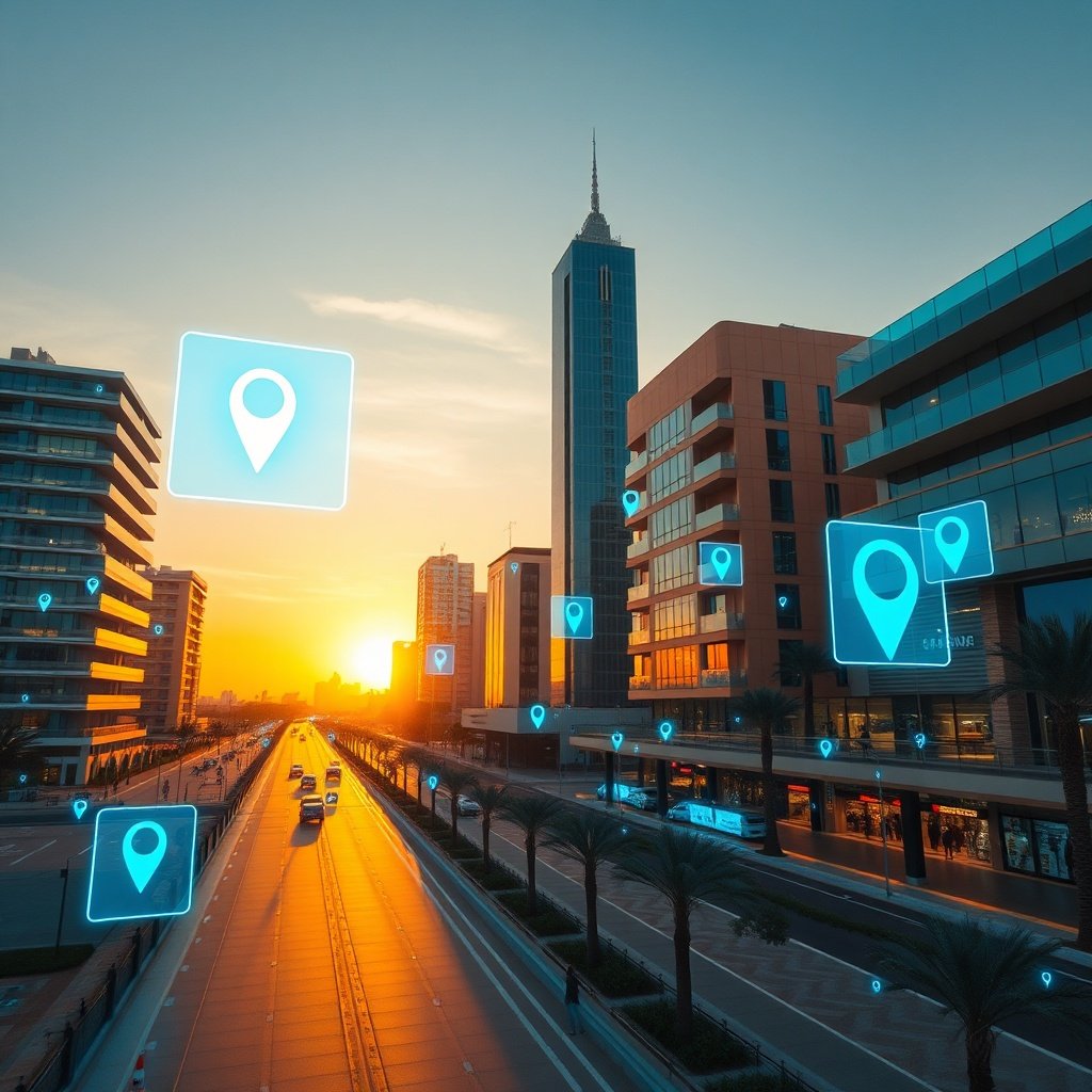 {"prompt":"A wide-angle cinematic shot of Casablancas modern Corniche skyline at golden hour serves as the setting. The subject features a seamless fusion of physical architecture and semi-transparent holographic interfaces. Colors blend warm amber sunset tones with crisp cyan and electric blue digital accents. The mood is innovative and strategically connected, evoking the convergence of physical commerce and digital discovery. Lighting combines soft natural backlight from the sun with glowing neon highlights from floating UI elements like map pins, AI assistant bubbles, and short-form video players.","originalPrompt":"A wide-angle cinematic shot of Casablancas modern Corniche skyline at golden hour serves as the setting. The subject features a seamless fusion of physical architecture and semi-transparent holographic interfaces. Colors blend warm amber sunset tones with crisp cyan and electric blue digital accents. The mood is innovative and strategically connected, evoking the convergence of physical commerce and digital discovery. Lighting combines soft natural backlight from the sun with glowing neon highlights from floating UI elements like map pins, AI assistant bubbles, and short-form video players.","width":1024,"height":1024,"seed":42,"model":"black-forest-labs/flux.1-schnell","safe":false,"quality":"medium","image":[],"transparent":false,"reasoning":"balanced","audio":true,"dimensionsExplicit":true,"has_nsfw_concept":false,"concept":null,"trackingData":{"actualModel":"black-forest-labs/flux.1-schnell","usage":{"completionImageTokens":1,"totalTokenCount":1}}}