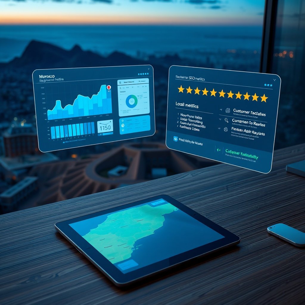 {"prompt":"A modern, sleek workspace desk overlooking a stylized topographic map of Morocco at twilight. Floating above a tablet are two semi-transparent holographic dashboard interfaces: one displaying global SEO metrics like backlink graphs and technical crawl reports in cool blue tones, the other showcasing localized data such as a glowing Google Maps pin over major Moroccan cities, customer review stars, and bilingual French-Arabic keyword tags. The color palette blends deep navy, vibrant turquoise, and warm saffron gold accents. Soft, directional studio lighting highlights the digital overlays while casting gentle, realistic shadows across the textured wooden surface. The mood is analytical, strategic, and culturally grounded.","originalPrompt":"A modern, sleek workspace desk overlooking a stylized topographic map of Morocco at twilight. Floating above a tablet are two semi-transparent holographic dashboard interfaces: one displaying global SEO metrics like backlink graphs and technical crawl reports in cool blue tones, the other showcasing localized data such as a glowing Google Maps pin over major Moroccan cities, customer review stars, and bilingual French-Arabic keyword tags. The color palette blends deep navy, vibrant turquoise, and warm saffron gold accents. Soft, directional studio lighting highlights the digital overlays while casting gentle, realistic shadows across the textured wooden surface. The mood is analytical, strategic, and culturally grounded.","width":1024,"height":1024,"seed":42,"model":"black-forest-labs/flux.1-schnell","safe":false,"quality":"medium","image":[],"transparent":false,"reasoning":"balanced","audio":true,"dimensionsExplicit":true,"has_nsfw_concept":false,"concept":null,"trackingData":{"actualModel":"black-forest-labs/flux.1-schnell","usage":{"completionImageTokens":1,"totalTokenCount":1}}}