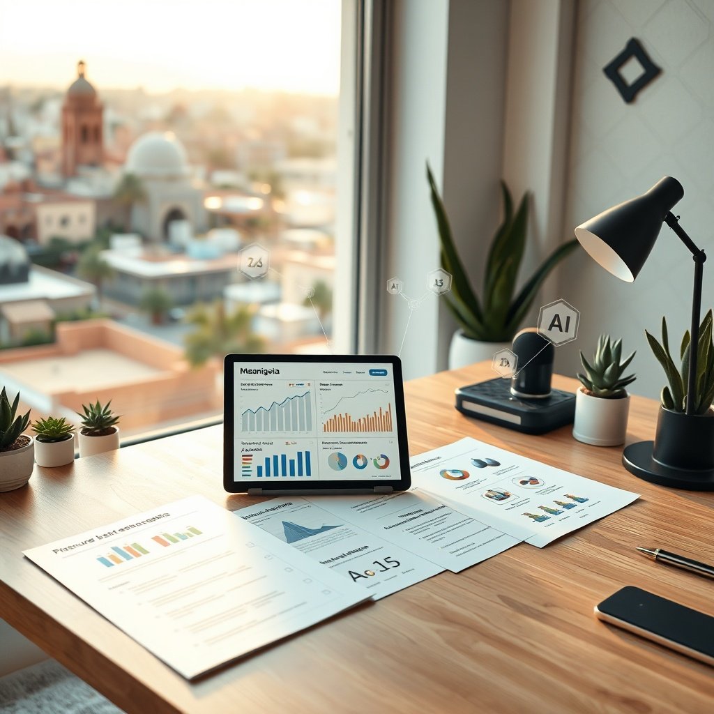 Strategic planning layout for SEO versus GEO Maroc, showcasing bilingual content optimization, structured data citations, and cross-platform visibility tactics for businesses targeting Morocco.
