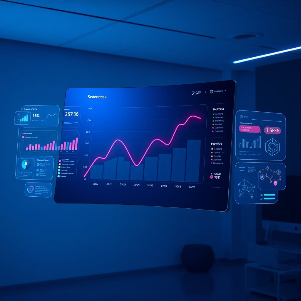 {"prompt":"A sleek, modern digital analytics dashboard floating in a dimly lit, futuristic workspace. The central focus is a large, curved data visualization screen displaying a prominent downward-trending line graph in deep crimson, contrasted against a cool indigo background. Surrounding the graph are semi-transparent holographic panels showing segmented data metrics, user behavior flowcharts, and stylized AI chat interface elements like generative answer cards and neural network nodes. The lighting is soft and atmospheric, with subtle cyan and purple rim lights highlighting the edges of the screens, creating a mood of analytical urgency and technological transition. High-resolution, photorealistic style with a clean, professional aesthetic suitable for digital marketing and SEO strategy content.","originalPrompt":"A sleek, modern digital analytics dashboard floating in a dimly lit, futuristic workspace. The central focus is a large, curved data visualization screen displaying a prominent downward-trending line graph in deep crimson, contrasted against a cool indigo background. Surrounding the graph are semi-transparent holographic panels showing segmented data metrics, user behavior flowcharts, and stylized AI chat interface elements like generative answer cards and neural network nodes. The lighting is soft and atmospheric, with subtle cyan and purple rim lights highlighting the edges of the screens, creating a mood of analytical urgency and technological transition. High-resolution, photorealistic style with a clean, professional aesthetic suitable for digital marketing and SEO strategy content.","width":1024,"height":1024,"seed":42,"model":"black-forest-labs/flux.1-schnell","safe":false,"quality":"medium","image":[],"transparent":false,"reasoning":"balanced","audio":true,"dimensionsExplicit":true,"has_nsfw_concept":false,"concept":null,"trackingData":{"actualModel":"black-forest-labs/flux.1-schnell","usage":{"completionImageTokens":1,"totalTokenCount":1}}}