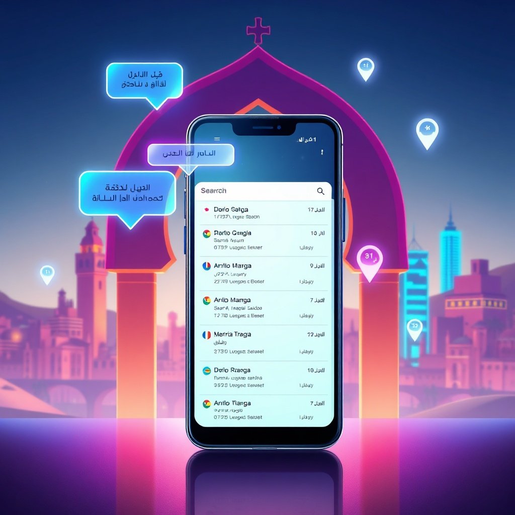 {"prompt":"A futuristic yet culturally grounded digital illustration featuring a sleek smartphone at the center, its screen displaying AI-generated search snippets with floating holographic speech bubbles containing words in Darija, French, and Modern Standard Arabic. Behind the device, a stylized silhouette of a traditional Moroccan riad arch seamlessly transitions into a modern smart-city skyline dotted with glowing GPS pins representing local businesses. The color palette blends cool neon blues and electric purples with warm terracotta and sandstone tones, creating a balanced, innovative atmosphere. Cinematic rim lighting highlights the interface details and data streams, while soft ambient glow conveys a forward-thinking, tech-forward mood tailored to the North African digital landscape.","originalPrompt":"A futuristic yet culturally grounded digital illustration featuring a sleek smartphone at the center, its screen displaying AI-generated search snippets with floating holographic speech bubbles containing words in Darija, French, and Modern Standard Arabic. Behind the device, a stylized silhouette of a traditional Moroccan riad arch seamlessly transitions into a modern smart-city skyline dotted with glowing GPS pins representing local businesses. The color palette blends cool neon blues and electric purples with warm terracotta and sandstone tones, creating a balanced, innovative atmosphere. Cinematic rim lighting highlights the interface details and data streams, while soft ambient glow conveys a forward-thinking, tech-forward mood tailored to the North African digital landscape.","width":1024,"height":1024,"seed":42,"model":"black-forest-labs/flux.1-schnell","safe":false,"quality":"medium","image":[],"transparent":false,"reasoning":"balanced","audio":true,"dimensionsExplicit":true,"has_nsfw_concept":false,"concept":null,"trackingData":{"actualModel":"black-forest-labs/flux.1-schnell","usage":{"completionImageTokens":1,"totalTokenCount":1}}}