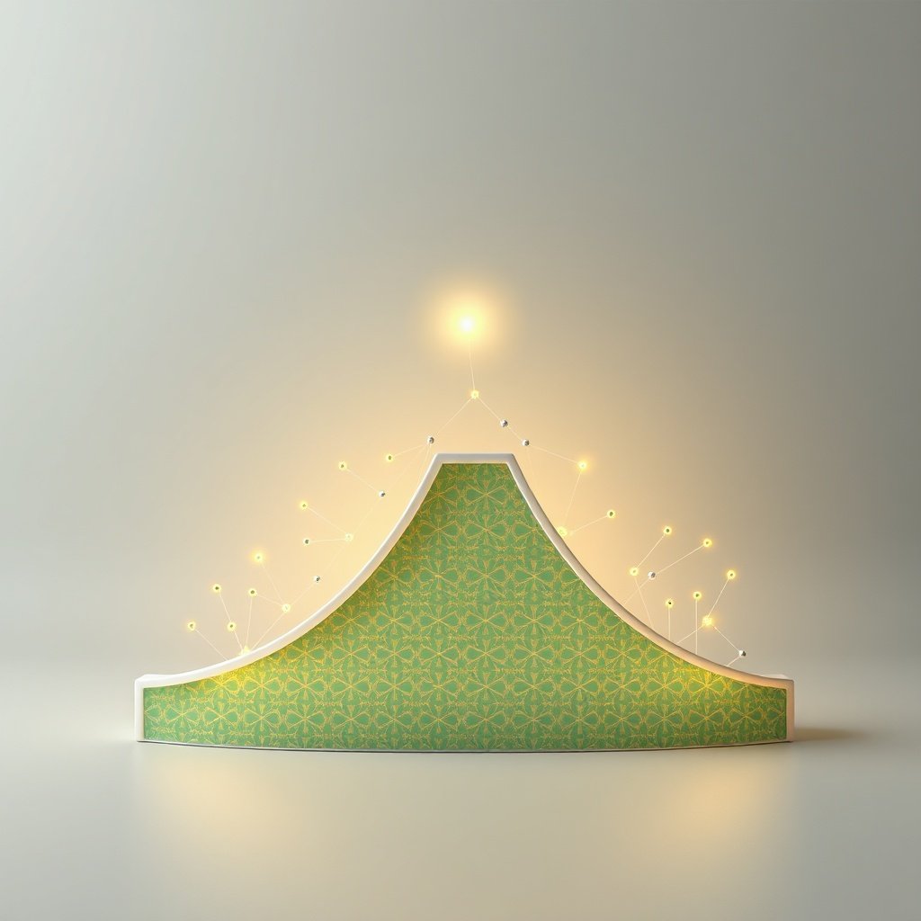 Strategic growth diagram merging Moroccan zellige motifs with digital analytics curves, illustrating advanced Référencement Google Maroc techniques focused on long-tail keyword targeting and authentic content optimization.