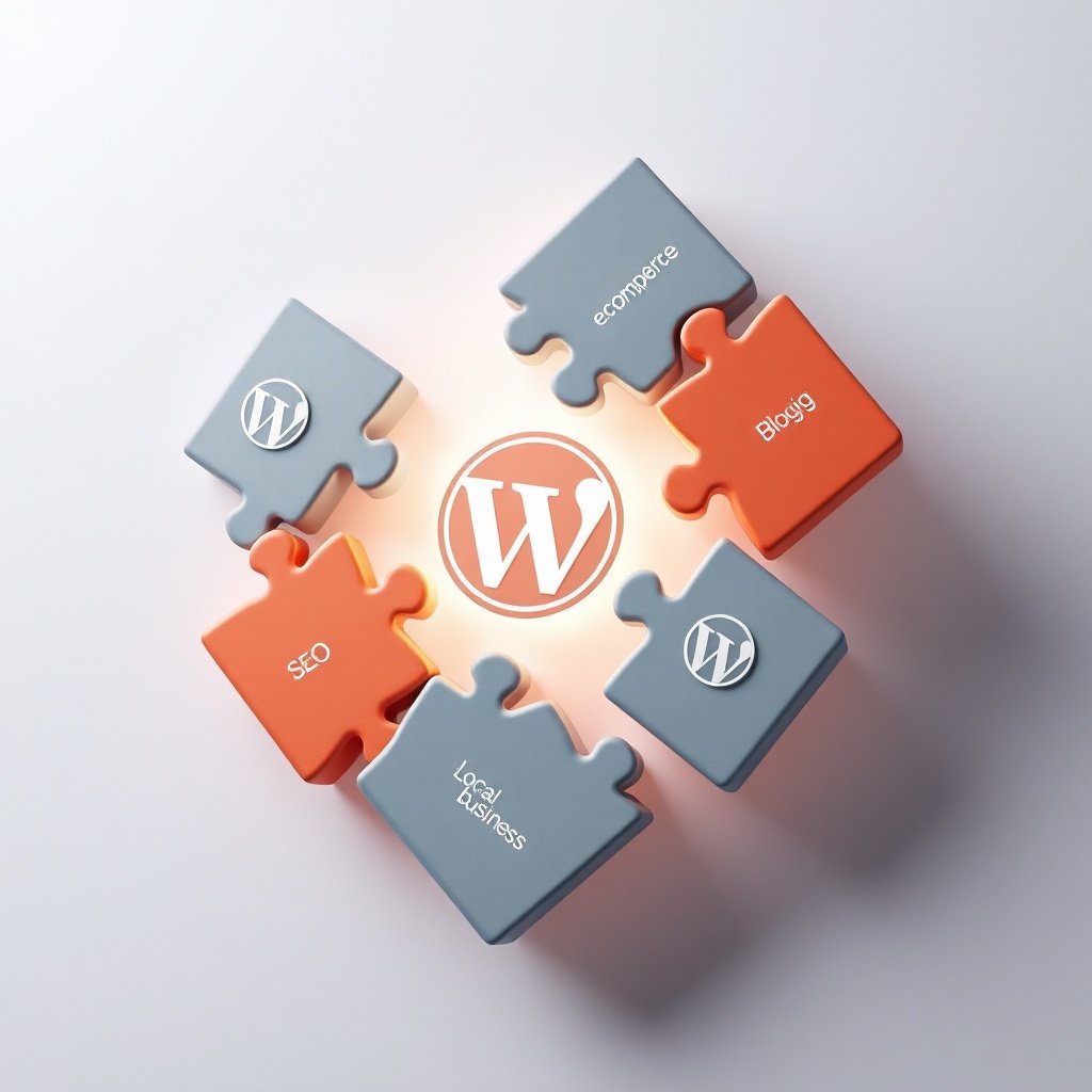 Comparaison visuelle adaptative montrant comment choisir les meilleurs plugins seo wordpress selon le type de site, avec un focus sur la légèreté et les fonctionnalités avancées