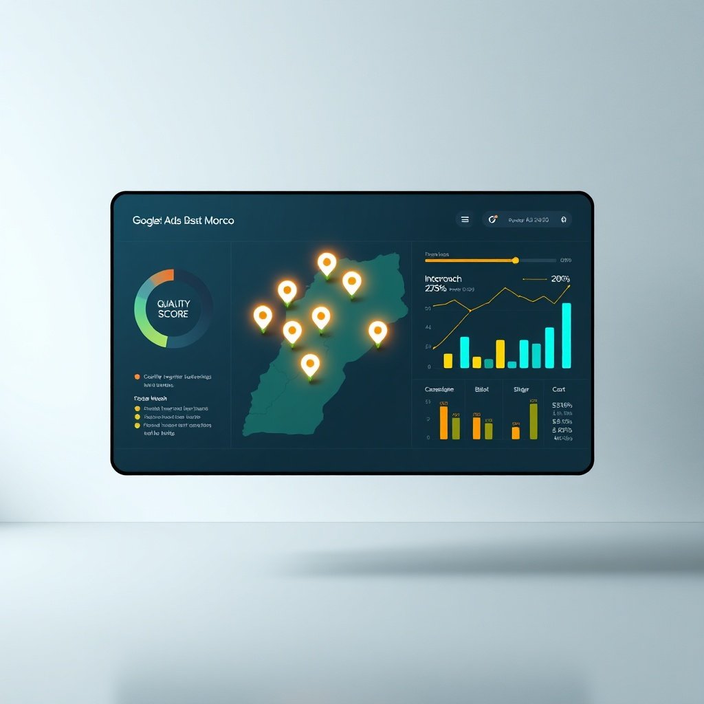 {"prompt":"A sleek, modern digital analytics dashboard floating in a minimalist workspace, displaying real-time advertising metrics tailored for Google Ads in Morocco. The screen features a stylized topographic map of Morocco with glowing location pins over Casablanca, Rabat, and Marrakech. Surrounding the map are interactive UI components: a circular 'Quality Score' gauge, a dynamic bidding slider, and a bar chart showing cost fluctuations in MAD currency. The color palette blends professional slate blues and emerald greens with subtle gold accents, while the background hints at abstract geometric patterns inspired by traditional Moroccan zellige tiles. The mood is strategic and analytical, with soft, diffused studio lighting casting gentle glows around data nodes and screen edges. Rendered in high-resolution commercial illustration style with crisp typography and clean spatial composition.","originalPrompt":"A sleek, modern digital analytics dashboard floating in a minimalist workspace, displaying real-time advertising metrics tailored for Google Ads in Morocco. The screen features a stylized topographic map of Morocco with glowing location pins over Casablanca, Rabat, and Marrakech. Surrounding the map are interactive UI components: a circular 'Quality Score' gauge, a dynamic bidding slider, and a bar chart showing cost fluctuations in MAD currency. The color palette blends professional slate blues and emerald greens with subtle gold accents, while the background hints at abstract geometric patterns inspired by traditional Moroccan zellige tiles. The mood is strategic and analytical, with soft, diffused studio lighting casting gentle glows around data nodes and screen edges. Rendered in high-resolution commercial illustration style with crisp typography and clean spatial composition.","width":1024,"height":1024,"seed":42,"model":"black-forest-labs/flux.1-schnell","safe":false,"quality":"medium","image":[],"transparent":false,"reasoning":"balanced","audio":true,"dimensionsExplicit":true,"has_nsfw_concept":false,"concept":null,"trackingData":{"actualModel":"black-forest-labs/flux.1-schnell","usage":{"completionImageTokens":1,"totalTokenCount":1}}}