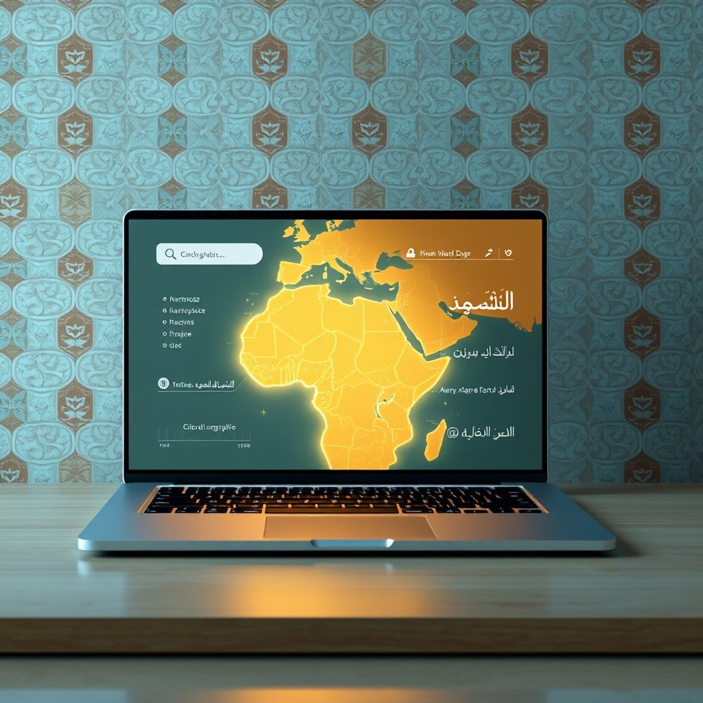 {"prompt":"A modern, minimalist digital workspace featuring a sleek laptop displaying a glowing topographic map focused on North Africa, specifically highlighting Morocco. Overlaid on the screen are semi-transparent layers of elegant Arabic calligraphy and clean French typography seamlessly merging into rising search bar graphs, anchor links, and hreflang tag icons. The background features a subtle geometric zellige tile pattern in muted terracotta, deep teal, and warm sand tones. Soft, cool-blue ambient lighting contrasts with gentle golden accents, creating a professional, innovative, and culturally harmonious mood. Clean composition, high detail, photorealistic style with a touch of premium digital illustration.","originalPrompt":"A modern, minimalist digital workspace featuring a sleek laptop displaying a glowing topographic map focused on North Africa, specifically highlighting Morocco. Overlaid on the screen are semi-transparent layers of elegant Arabic calligraphy and clean French typography seamlessly merging into rising search bar graphs, anchor links, and hreflang tag icons. The background features a subtle geometric zellige tile pattern in muted terracotta, deep teal, and warm sand tones. Soft, cool-blue ambient lighting contrasts with gentle golden accents, creating a professional, innovative, and culturally harmonious mood. Clean composition, high detail, photorealistic style with a touch of premium digital illustration.","width":1024,"height":1024,"seed":42,"model":"black-forest-labs/flux.1-schnell","safe":false,"quality":"medium","image":[],"transparent":false,"reasoning":"balanced","dimensionsExplicit":true,"has_nsfw_concept":false,"concept":null,"trackingData":{"actualModel":"black-forest-labs/flux.1-schnell","usage":{"completionImageTokens":1,"totalTokenCount":1}}}