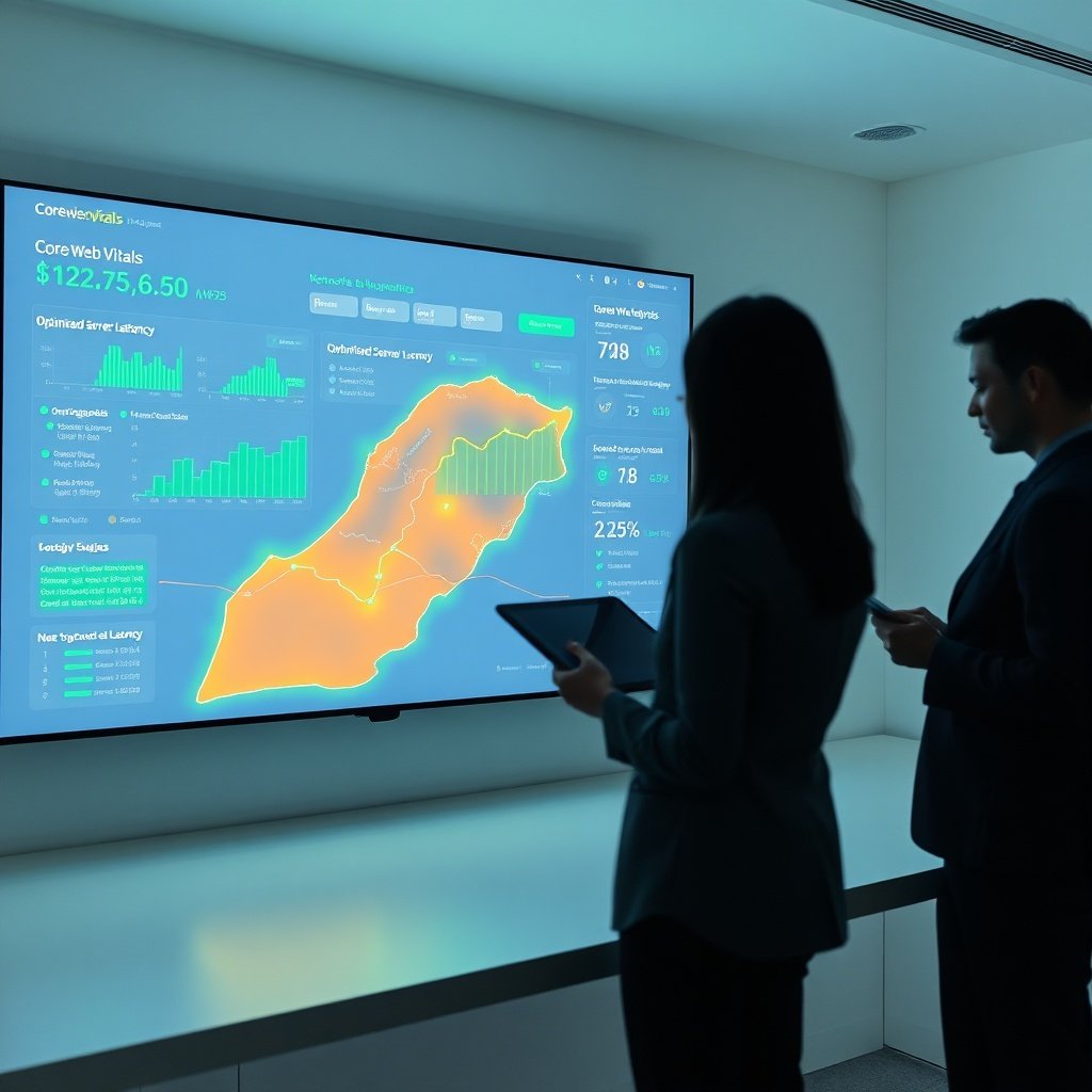 Audit technique et analyse des Core Web Vitals pour booster la performance web au Maroc, avec un hébergement local optimisé pour réduire la latence et améliorer le classement Google.