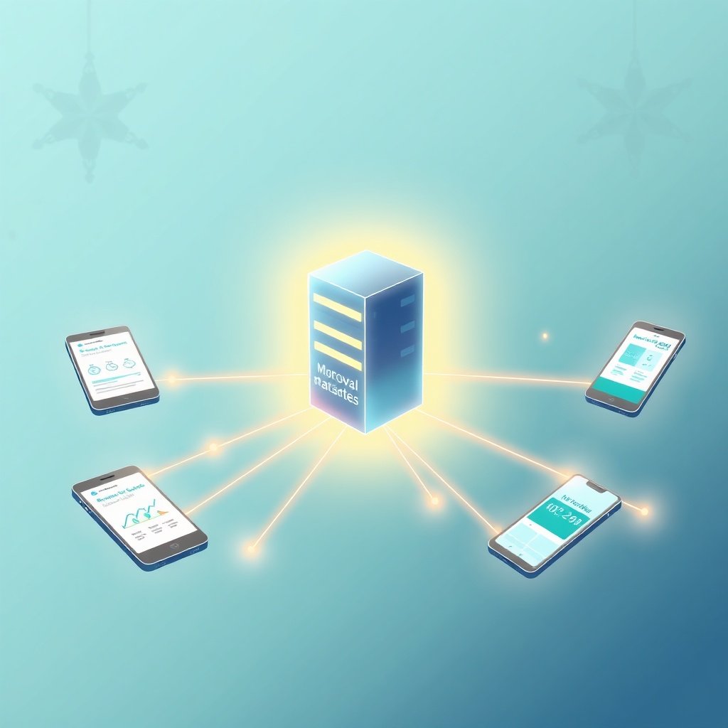 Architecture technique et flux de données illustrant la performance web maroc avec hébergement local et métriques de vitesse optimisées